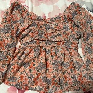 American Eagle Floral Blouse
